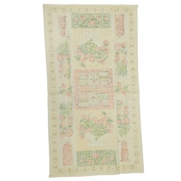 Parisian Prints Tea Towel Fruit Bowl Floral Kettle All Pure Linen NOS Lot of 3 - Picture 4 of 9